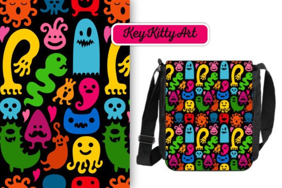Download Seamless Vector Pattern Monster Kids - Vector pattern Collection