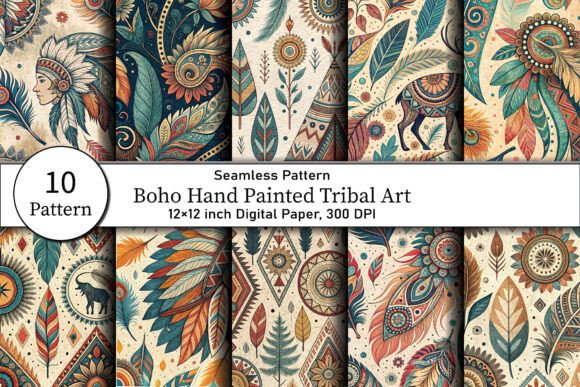 Download Boho Hand Painted Tribal Art - Tribal art Collection
