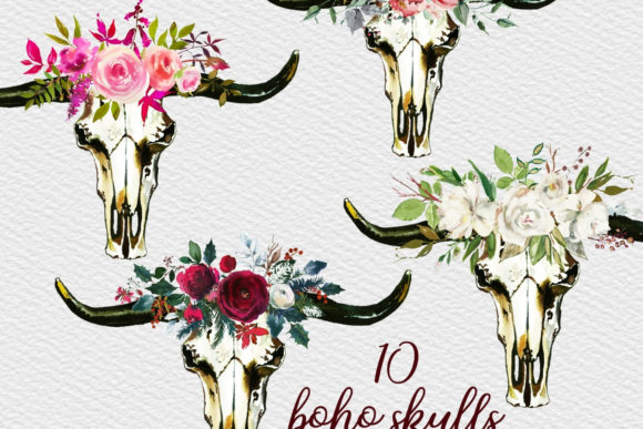 Download Bull Skulls Clipart, Bohemian Clipart - Bohemian Collection