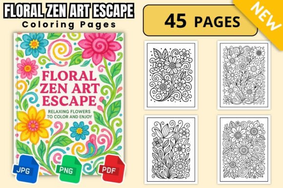Download Floral Zen Art Escape Coloring Book - Zen art Collection