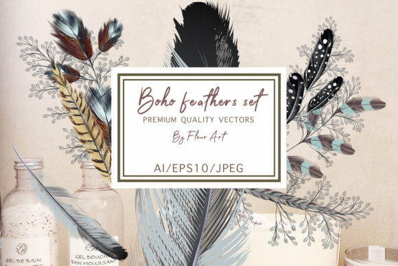Download Bohemian Mood Feathers Set - Premium Bundle