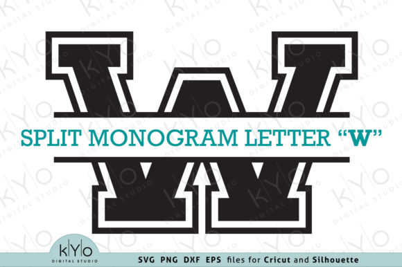 Download Unique Split Monogram Font Letter W - Monogram Collection
