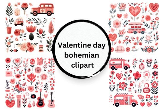 Download Valentine Day Bohemian Clipart - Bohemian Collection